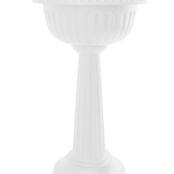 Bloem GU180-09 Grecian Urn Tall Pedestal Planter 32 Casper White