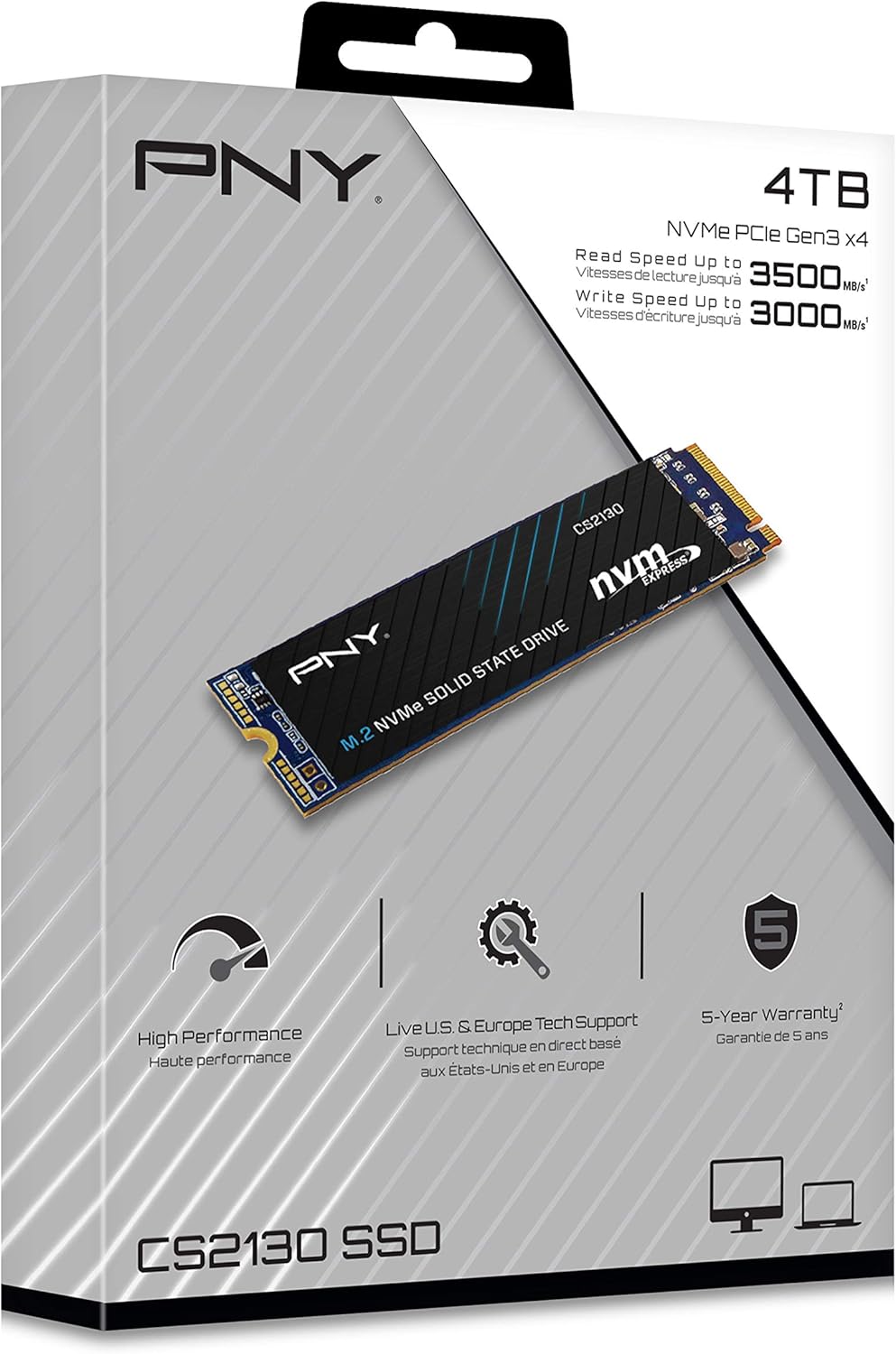 PNY CS2130 4TB M.2 NVMe Internal Solid State Drive (SSD) M280CS2130-4TB-RB - Image 7